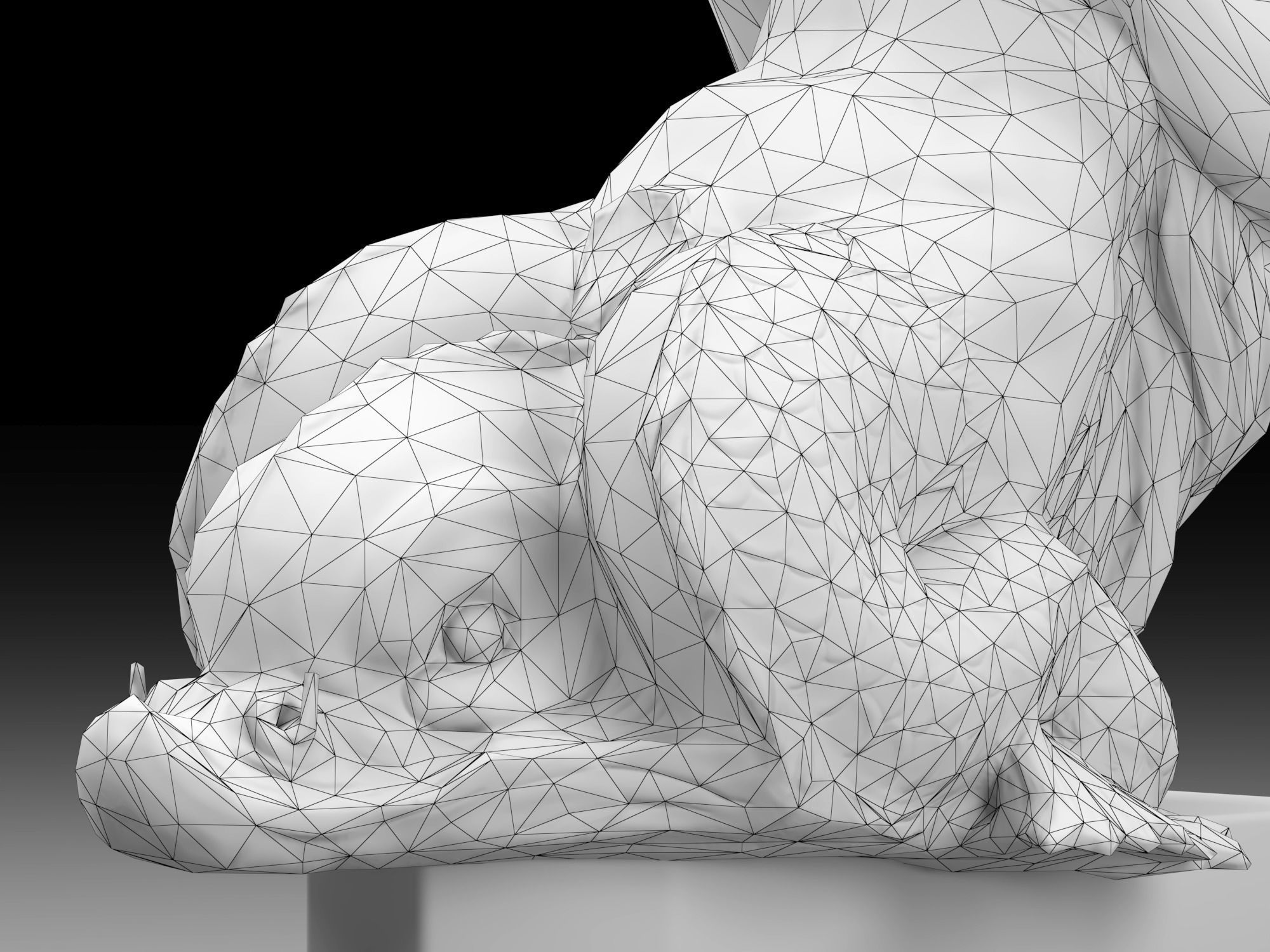 Mermaid bronze Low-poly 3D model_17