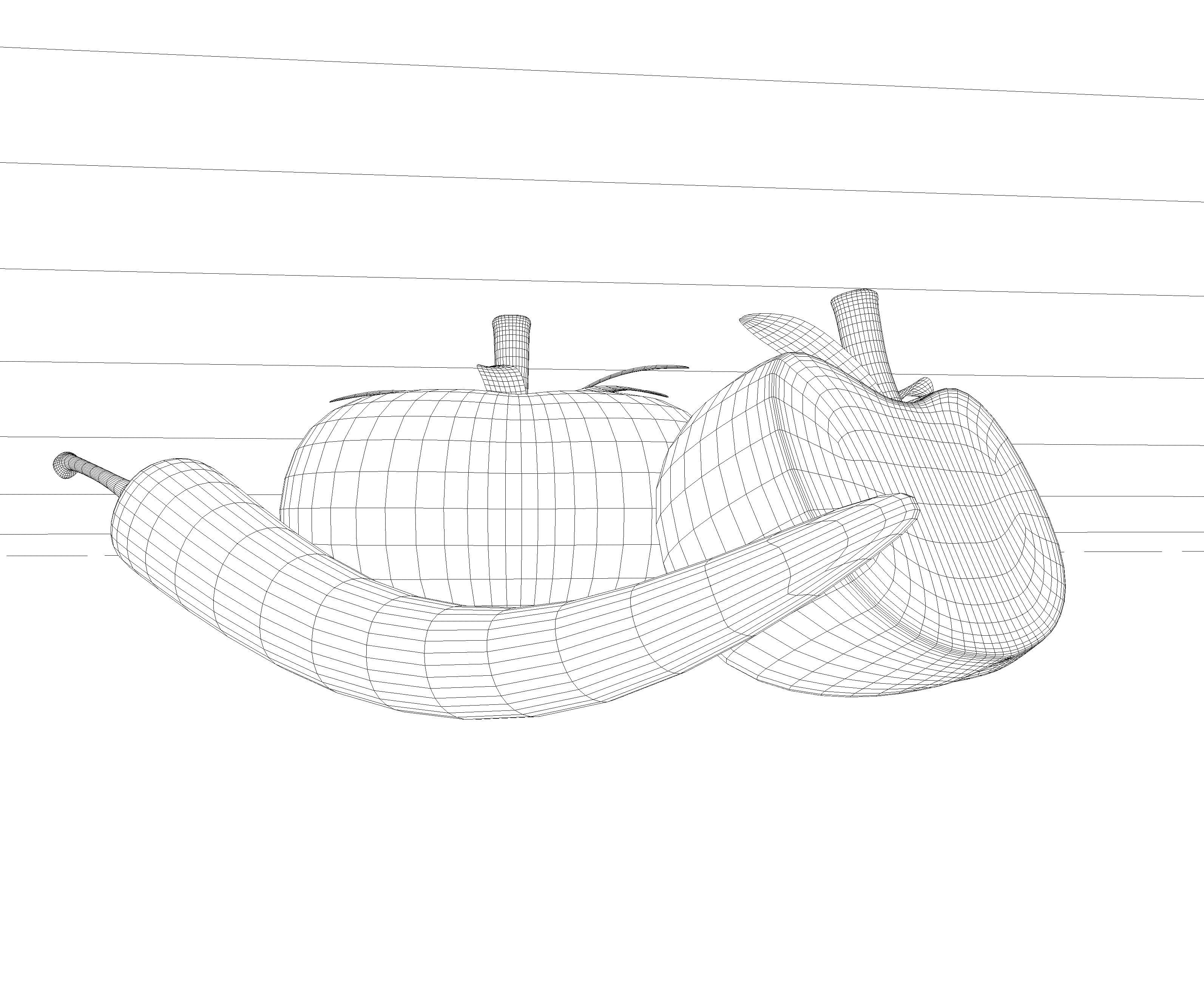 Stylized Tomato And Chilli 3D model_10