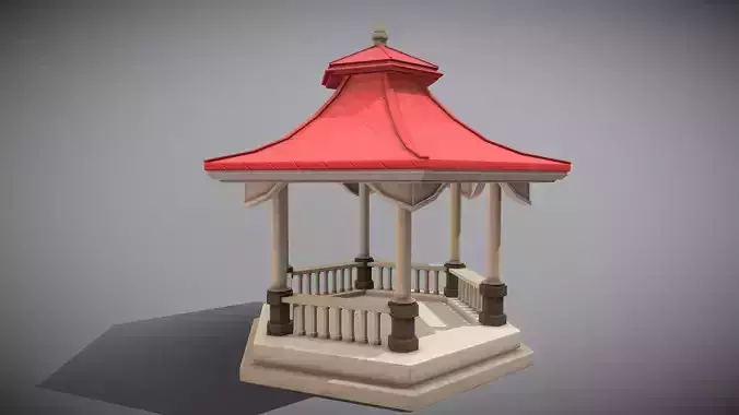Pavilion Low-poly 3D model