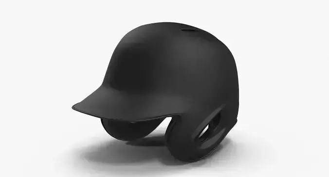 Baseball Helmet Black Matte Two Sided Generic