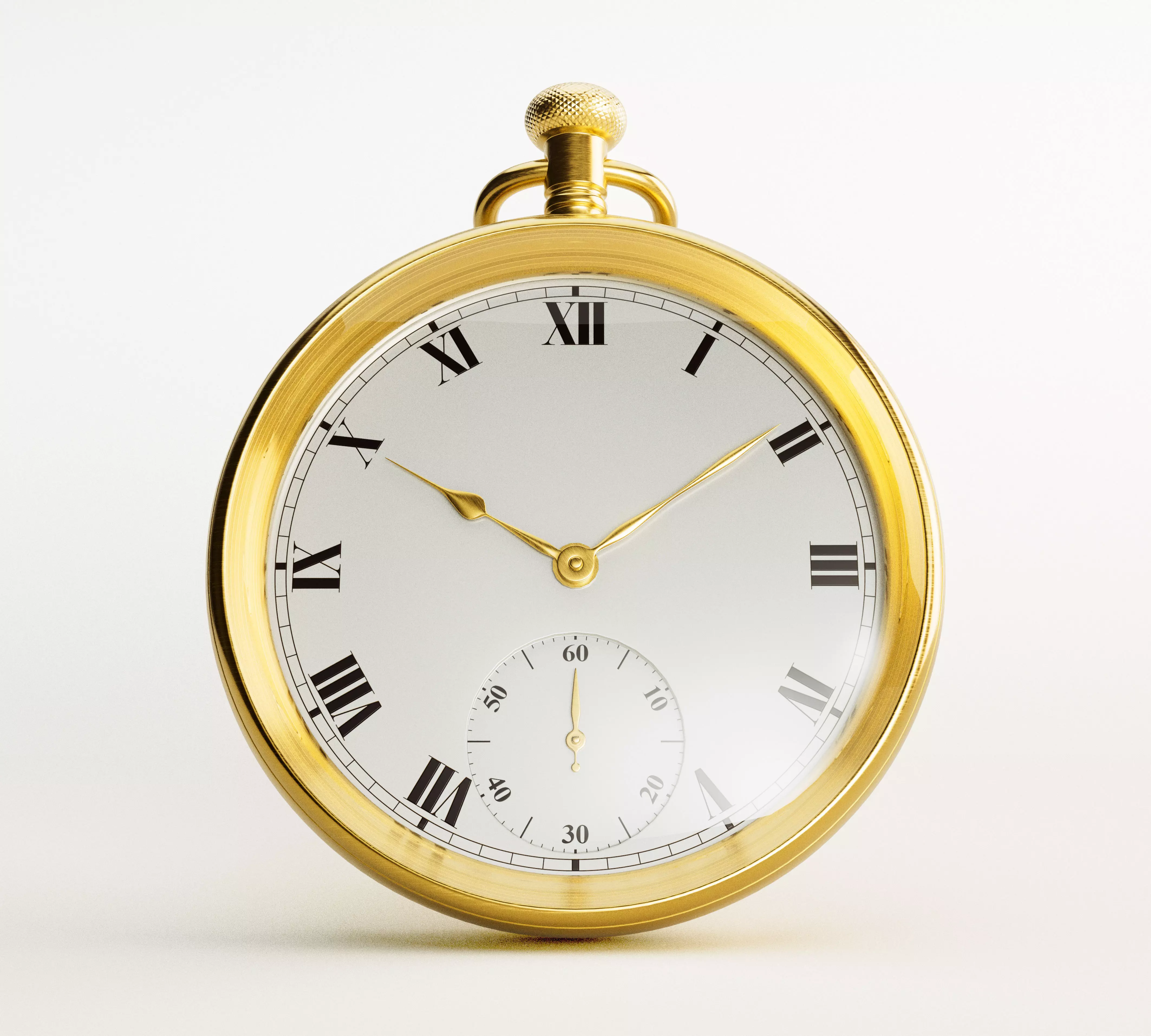 Gold Pocket Watch 3D model