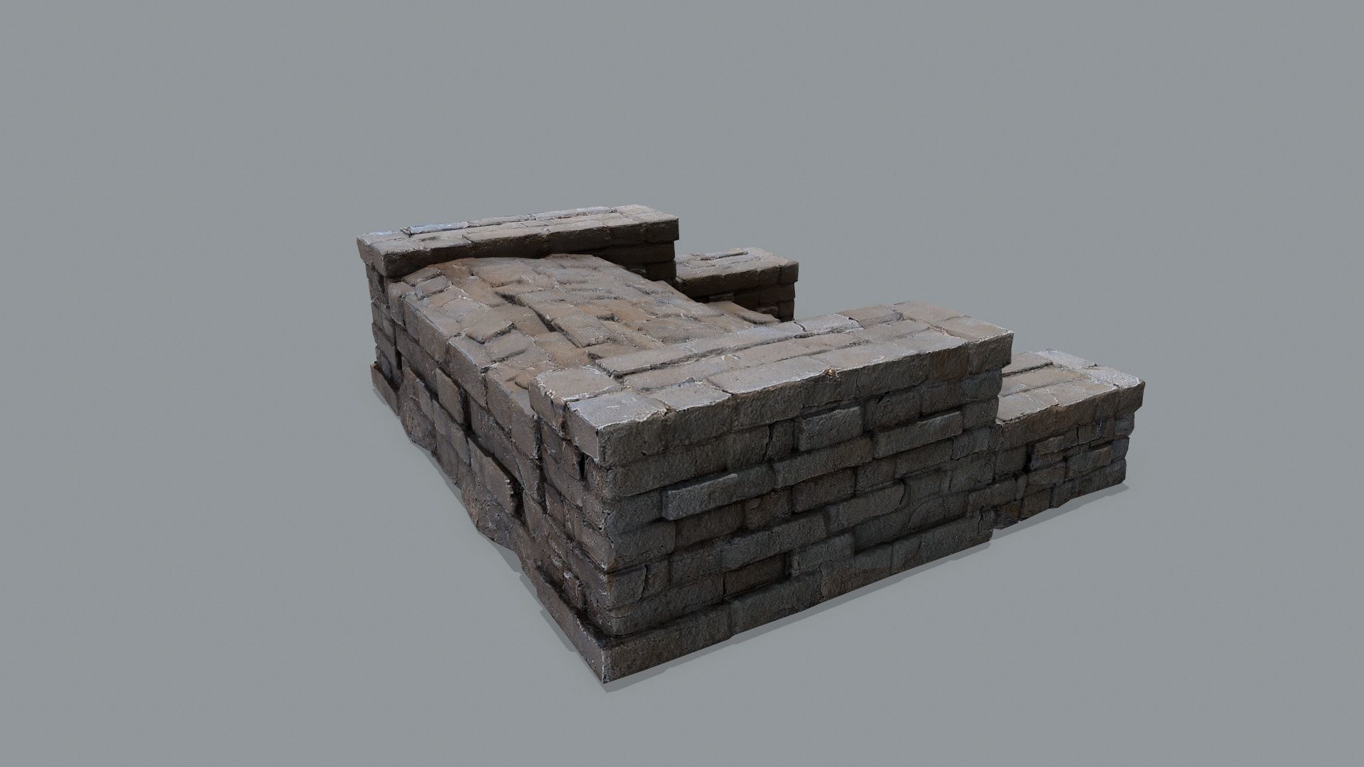 stairs Low-poly 3D model_4