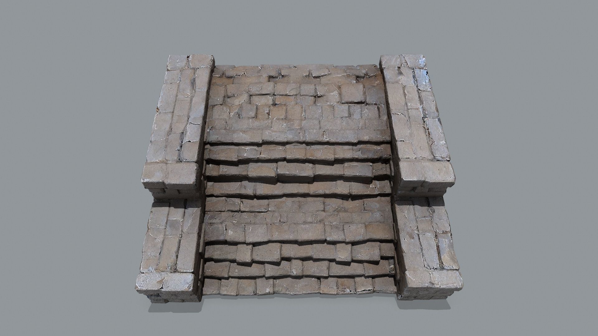 stairs Low-poly 3D model_10
