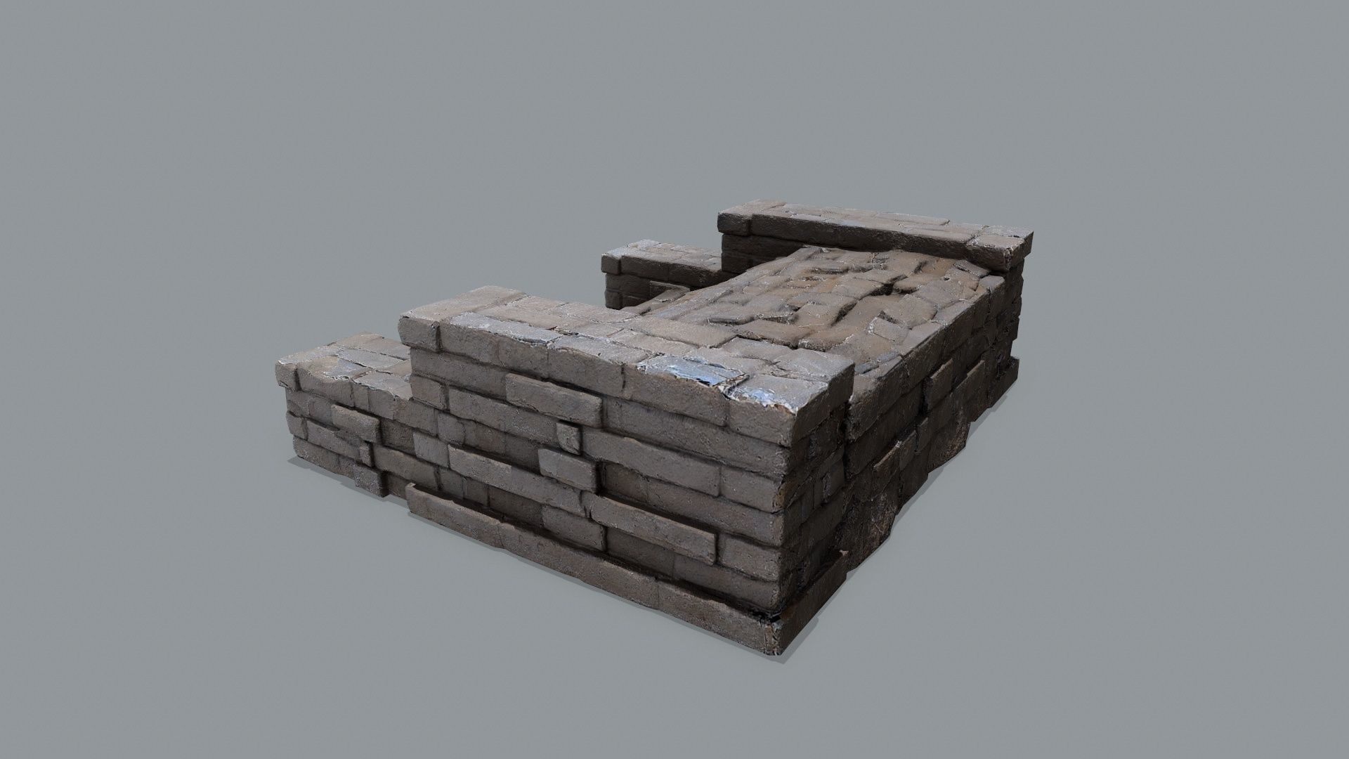 stairs Low-poly 3D model_7