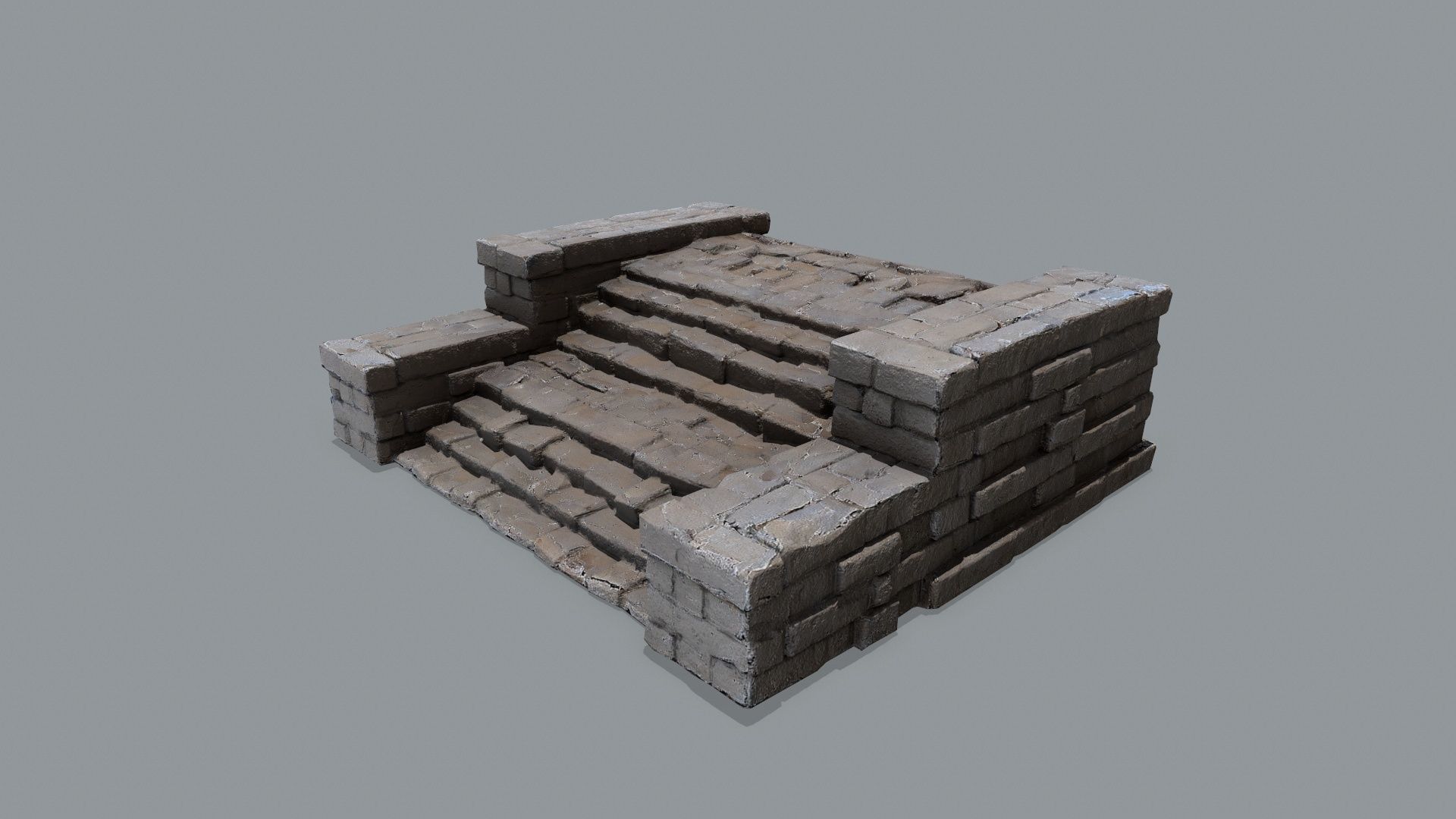 stairs Low-poly 3D model_9