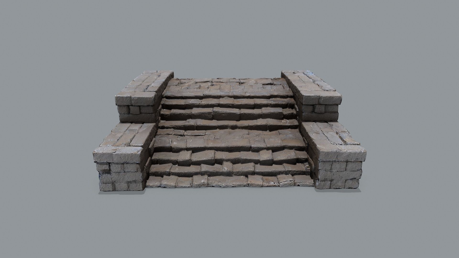 stairs Low-poly 3D model_1