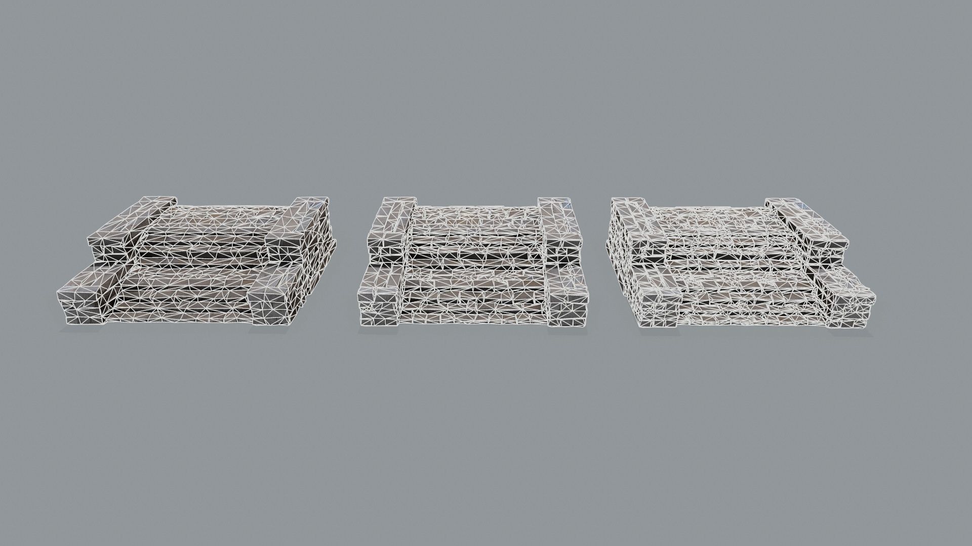 stairs Low-poly 3D model_12