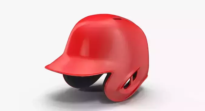 Baseball Helmet Red Two Sided Generic