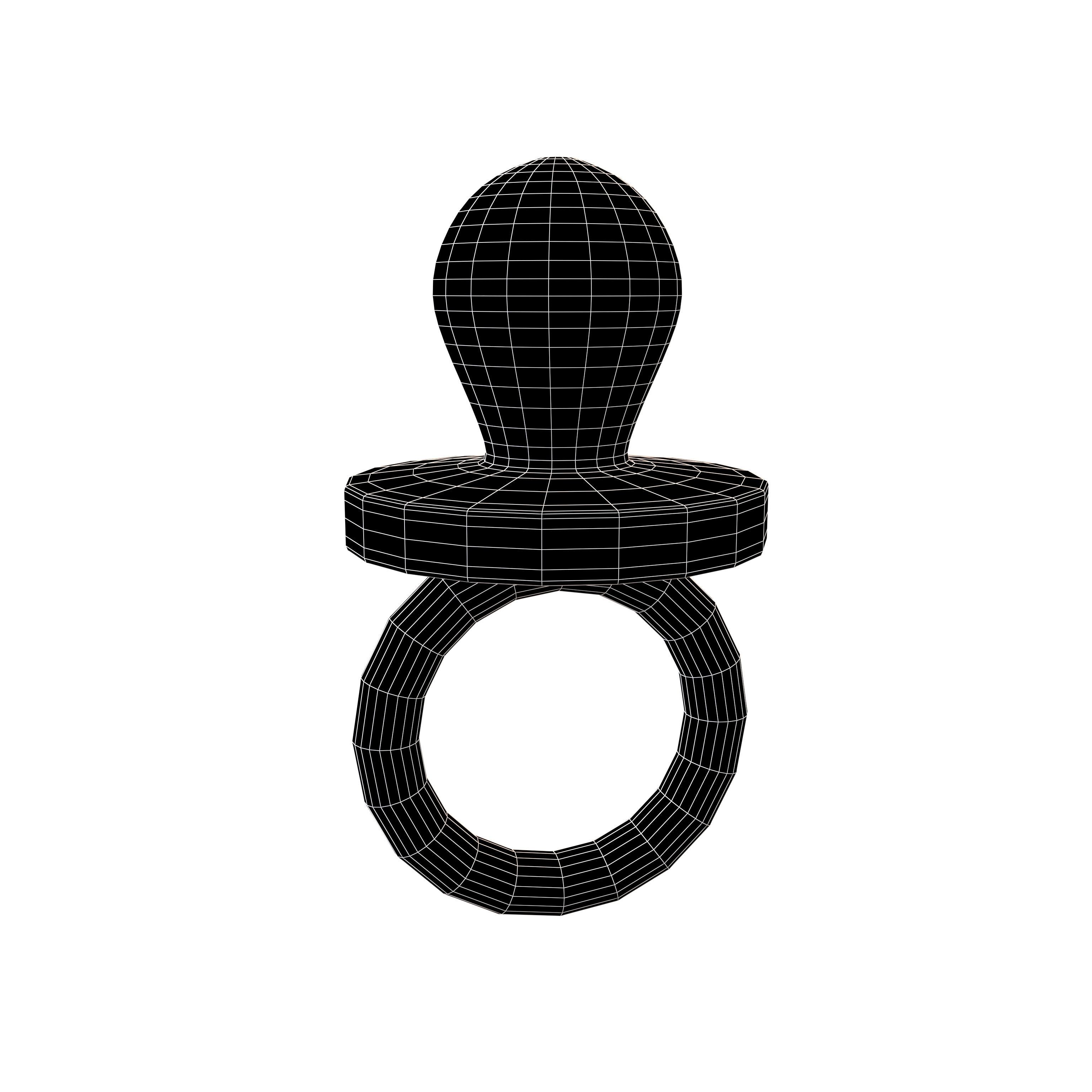 Pacifiers Decoration v1 005 Low-poly 3D model_4