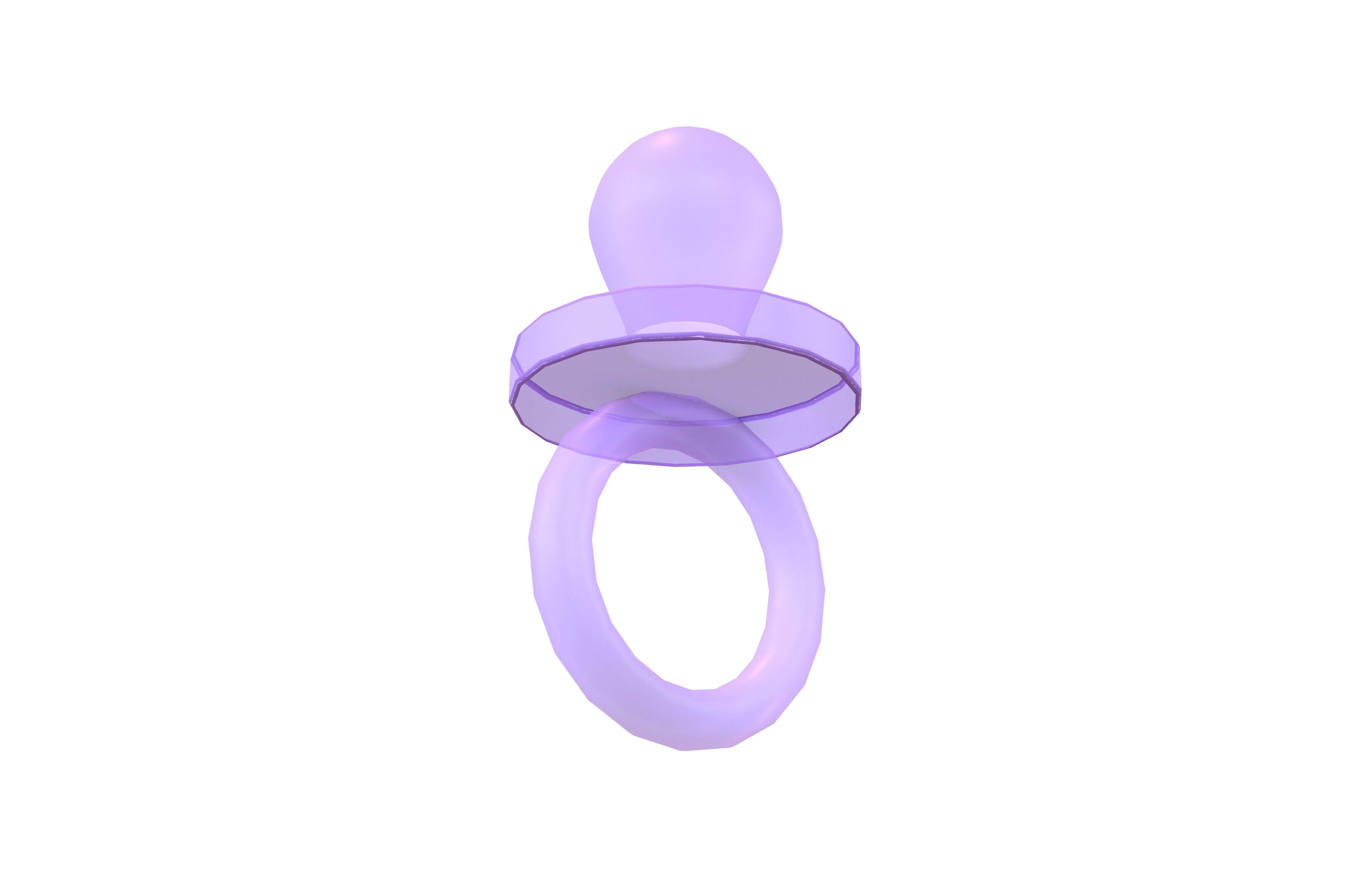 Pacifiers Decoration v1 006 Low-poly 3D model_3