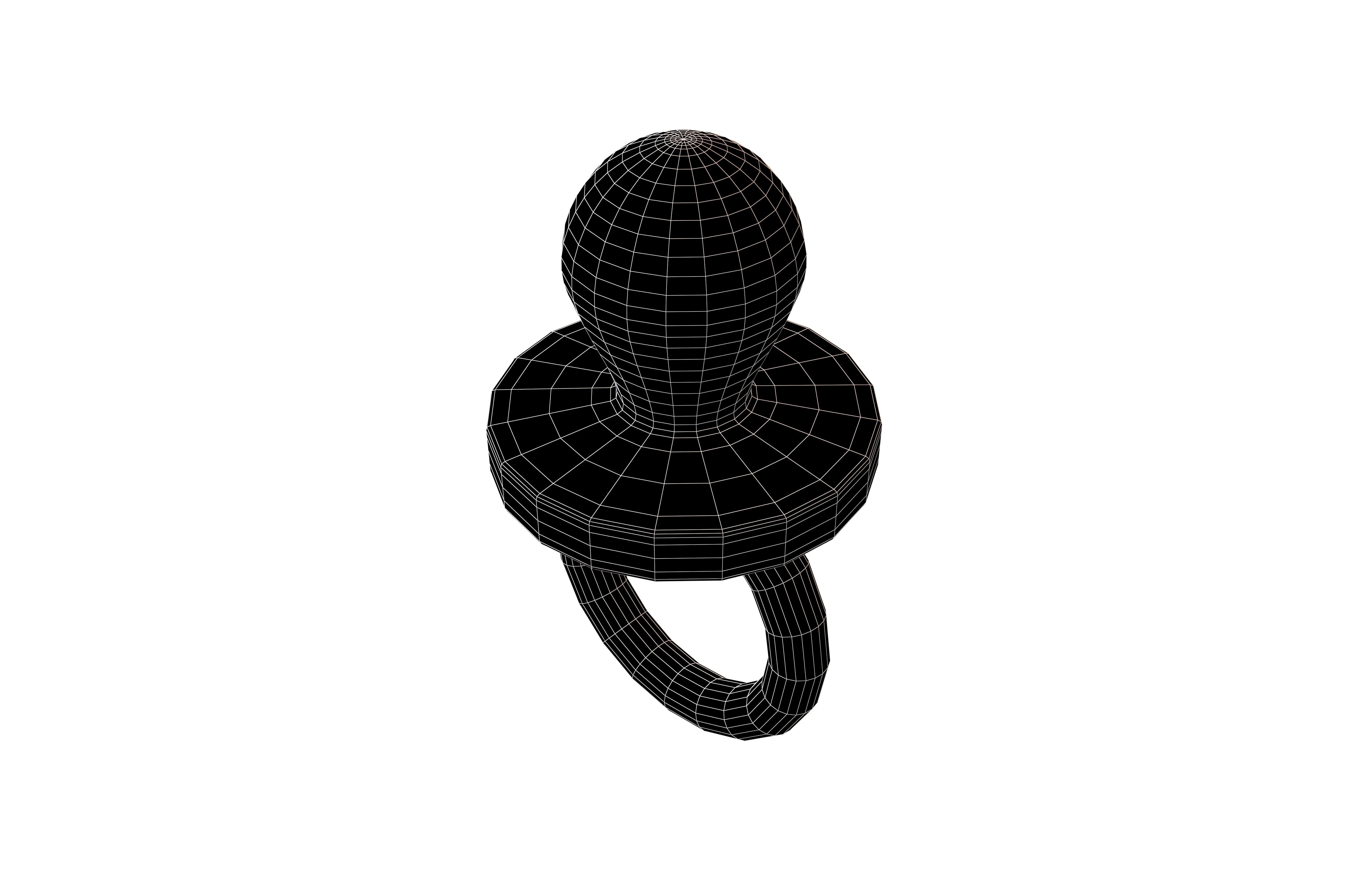 Pacifiers Decoration v1 006 Low-poly 3D model_6