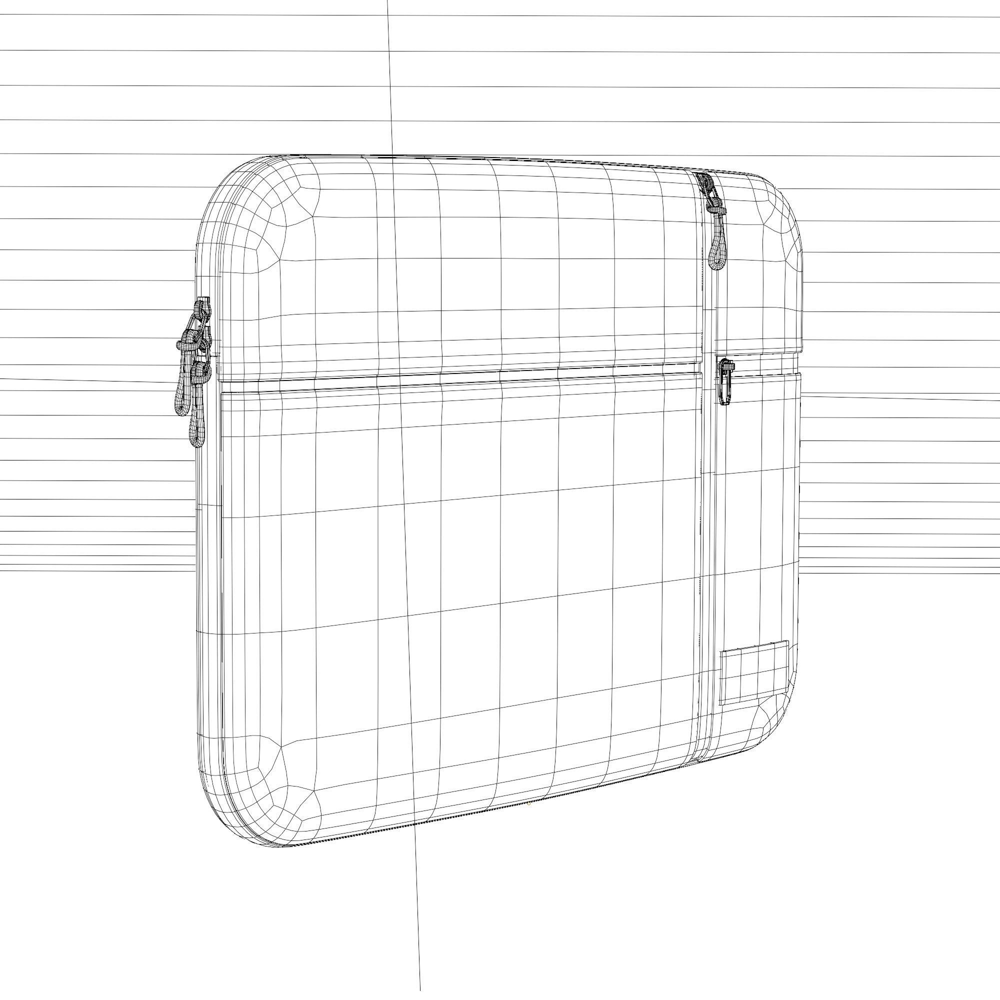 Slim bag  for Laptop  Low-poly 3D model_6
