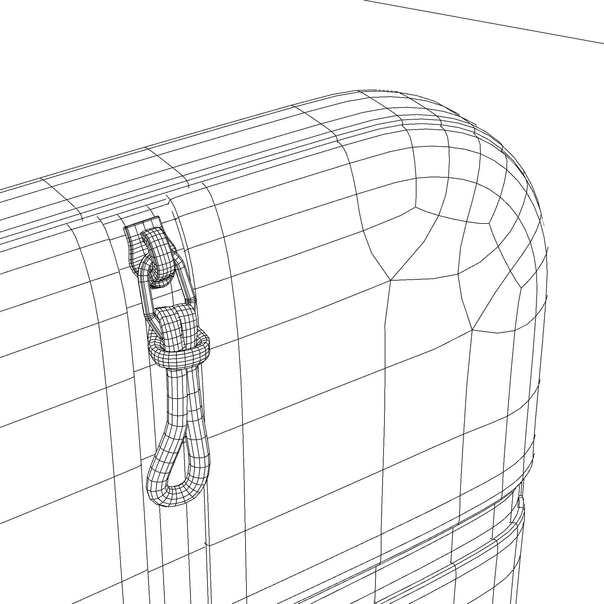 Slim bag  for Laptop  Low-poly 3D model_7