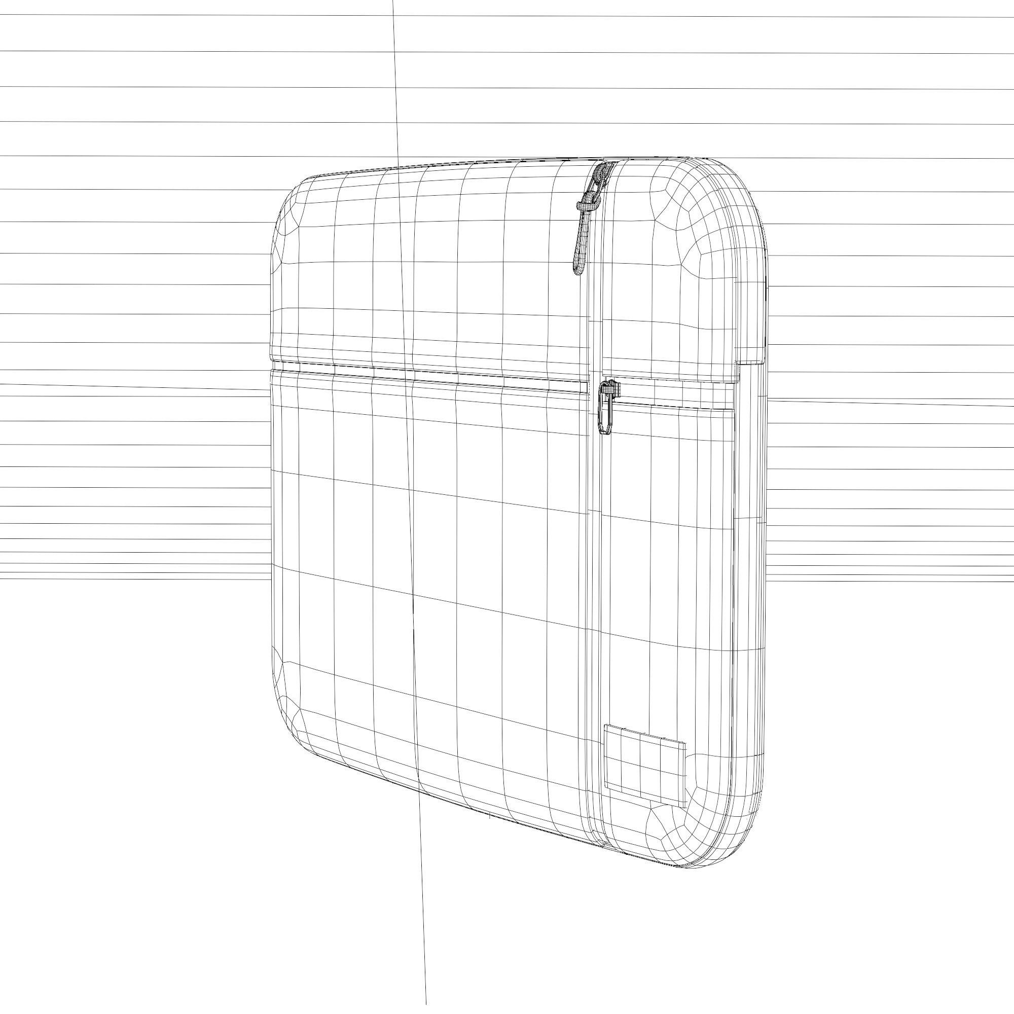 Slim bag  for Laptop  Low-poly 3D model_5