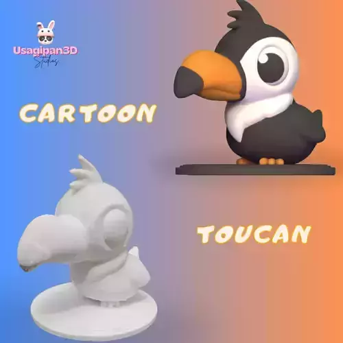 Cartoon Toucan 3D print model