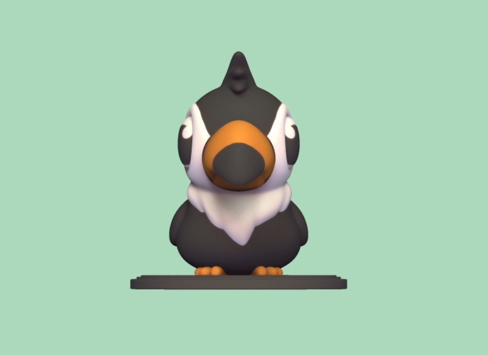 Cartoon Toucan 3D print model_3