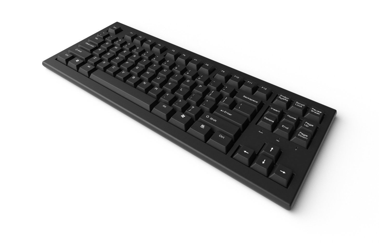Pc Keyboard M03 Low-poly 3D model_4