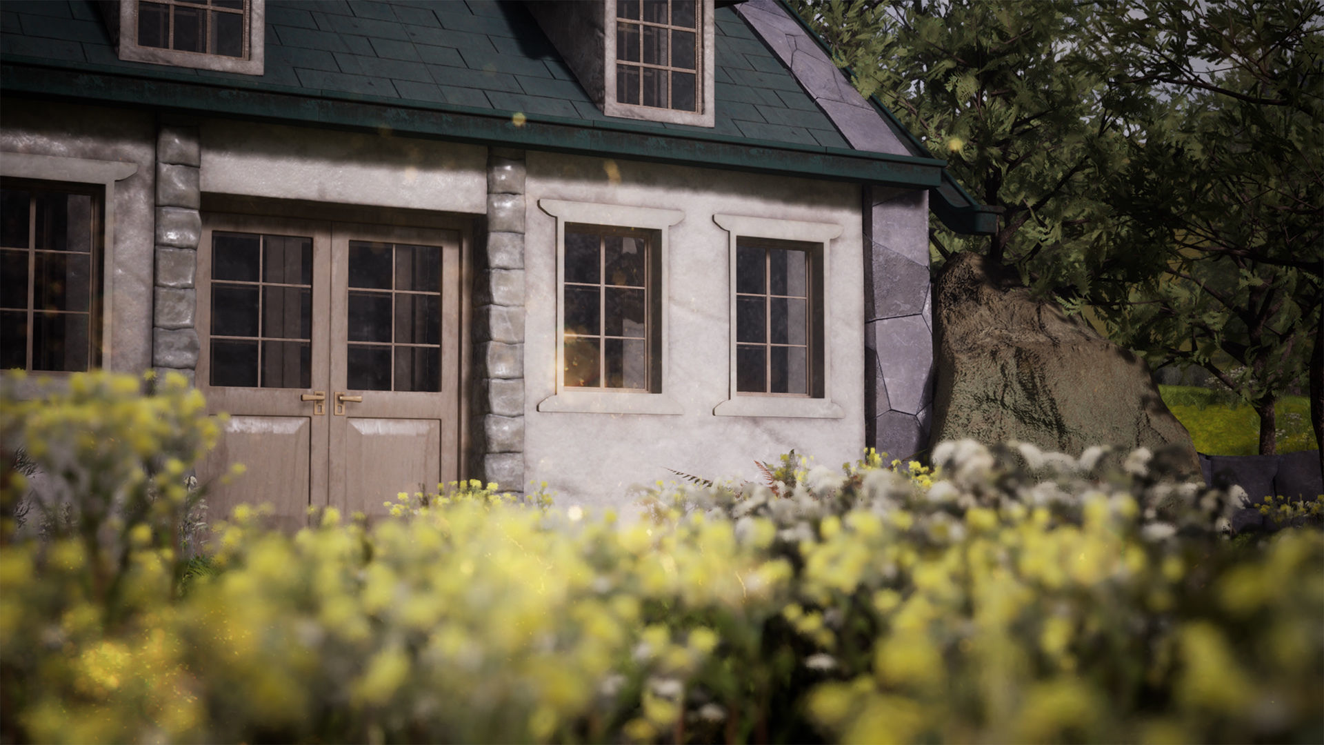 Stone Cottage 33 Assets Low-poly 3D model_4