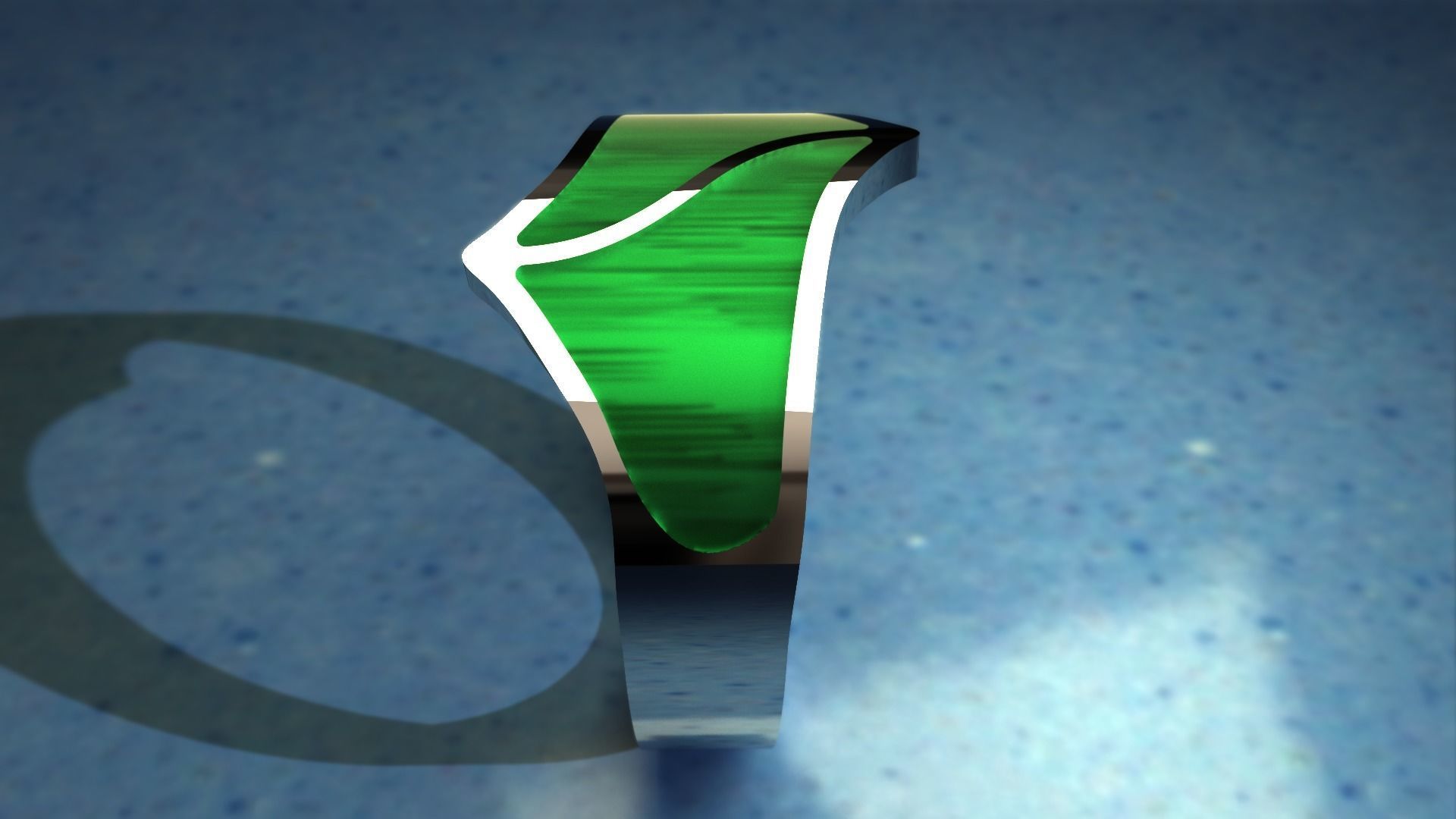 Enamel ring with 2 sections size 18 3D print model_1