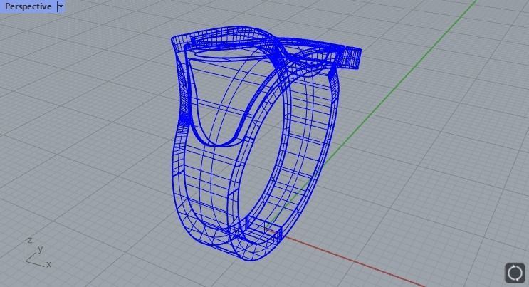Enamel ring with 2 sections size 18 3D print model_5
