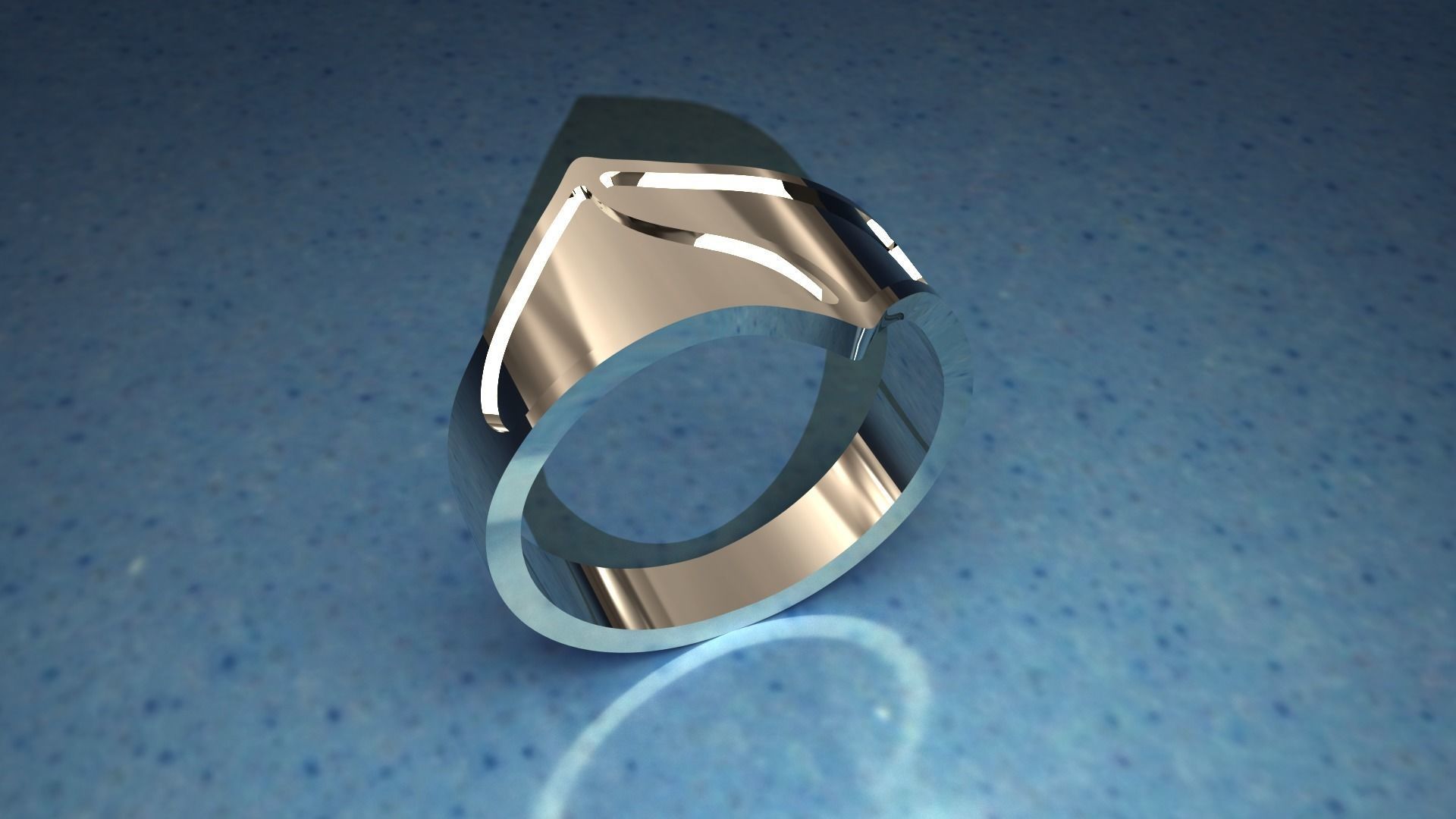 Enamel ring with 2 sections size 20 3D print model_2