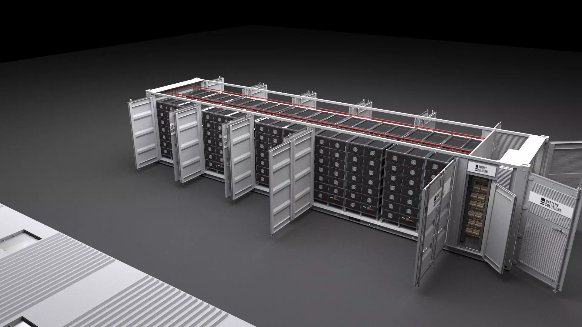Battery Energy Storage System Container BESS 3D model_0