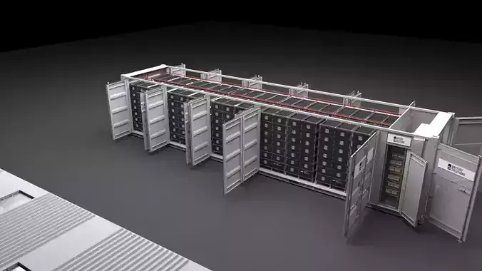 Battery Energy Storage System Container BESS 3D model