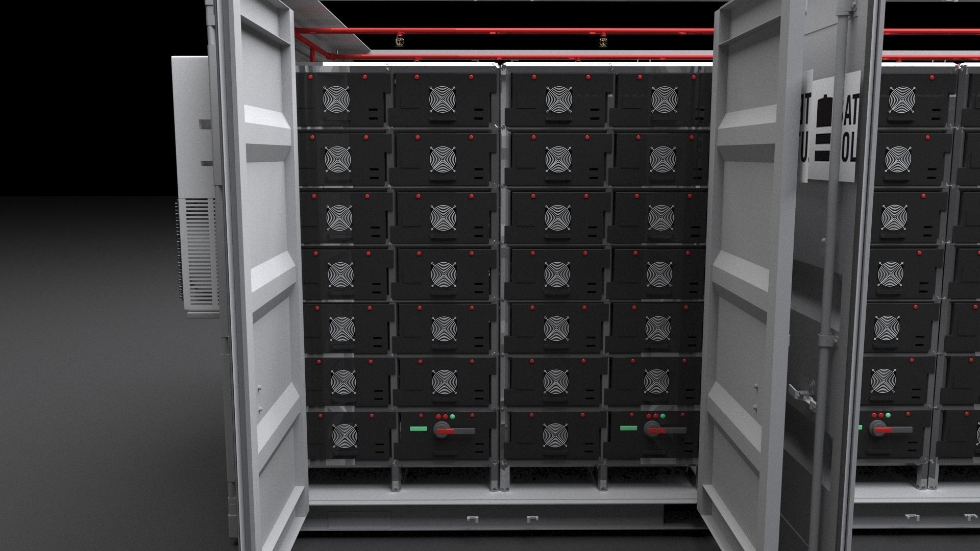 Battery Energy Storage System Container BESS 3D model_3