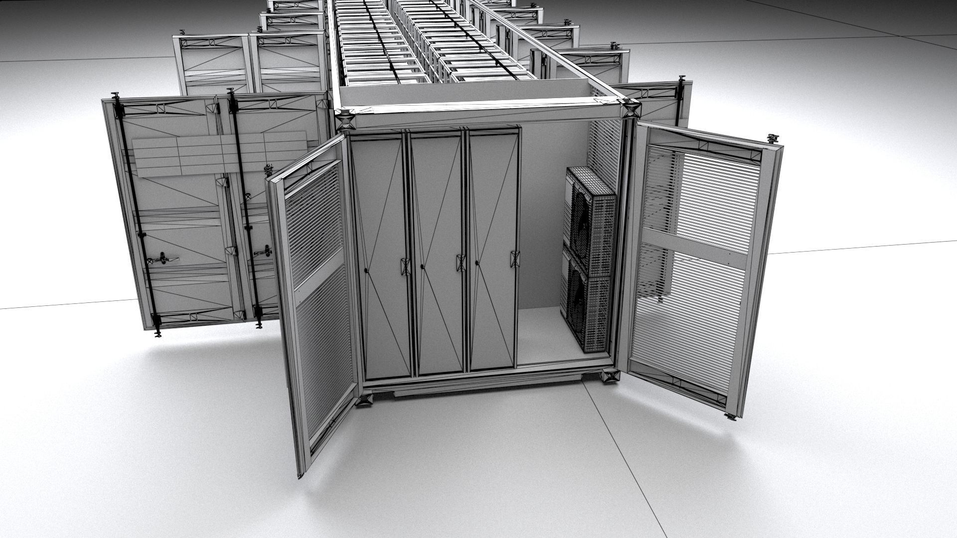 Battery Energy Storage System Container BESS 3D model_13
