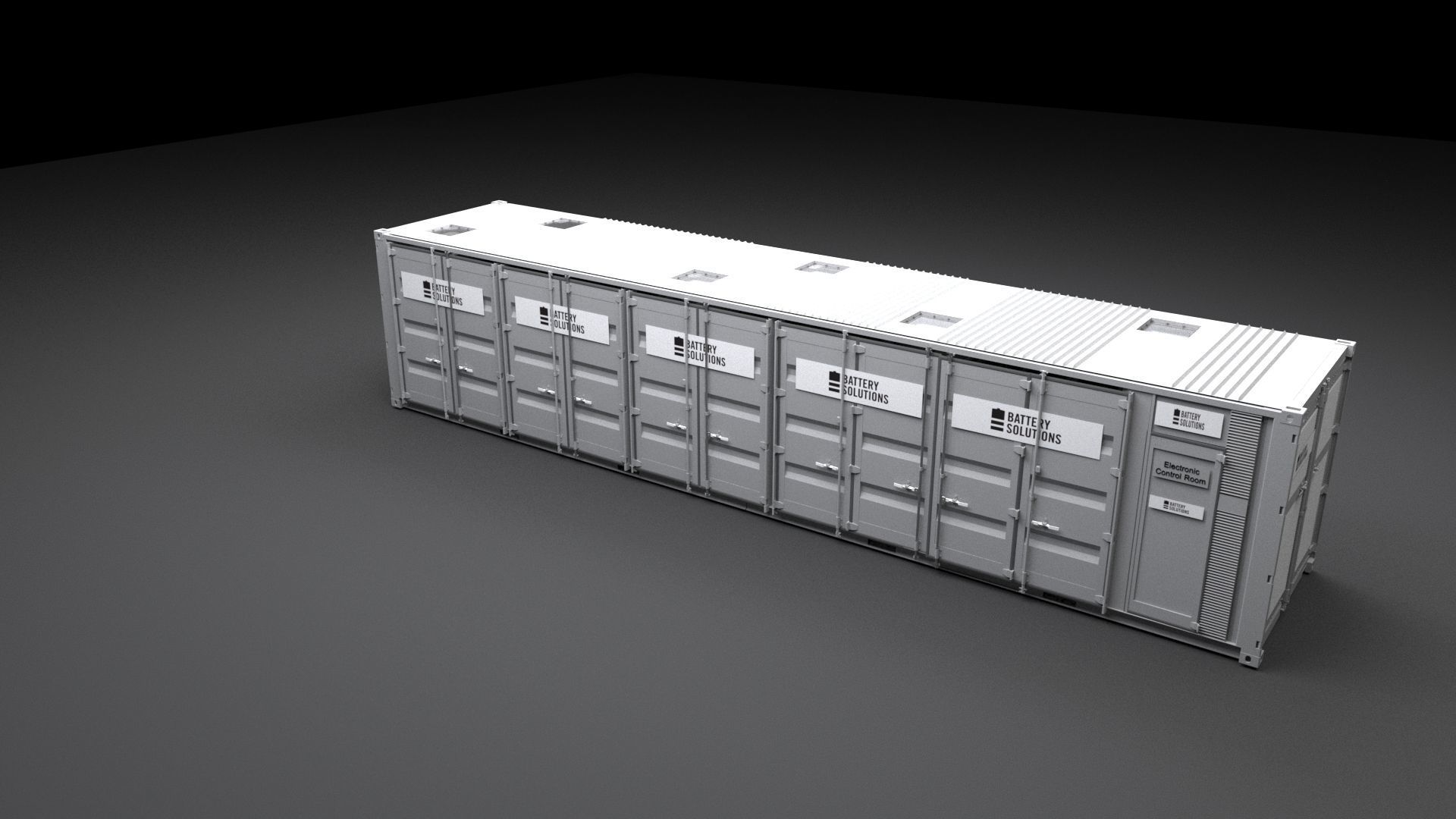 Battery Energy Storage System Container BESS 3D model_2