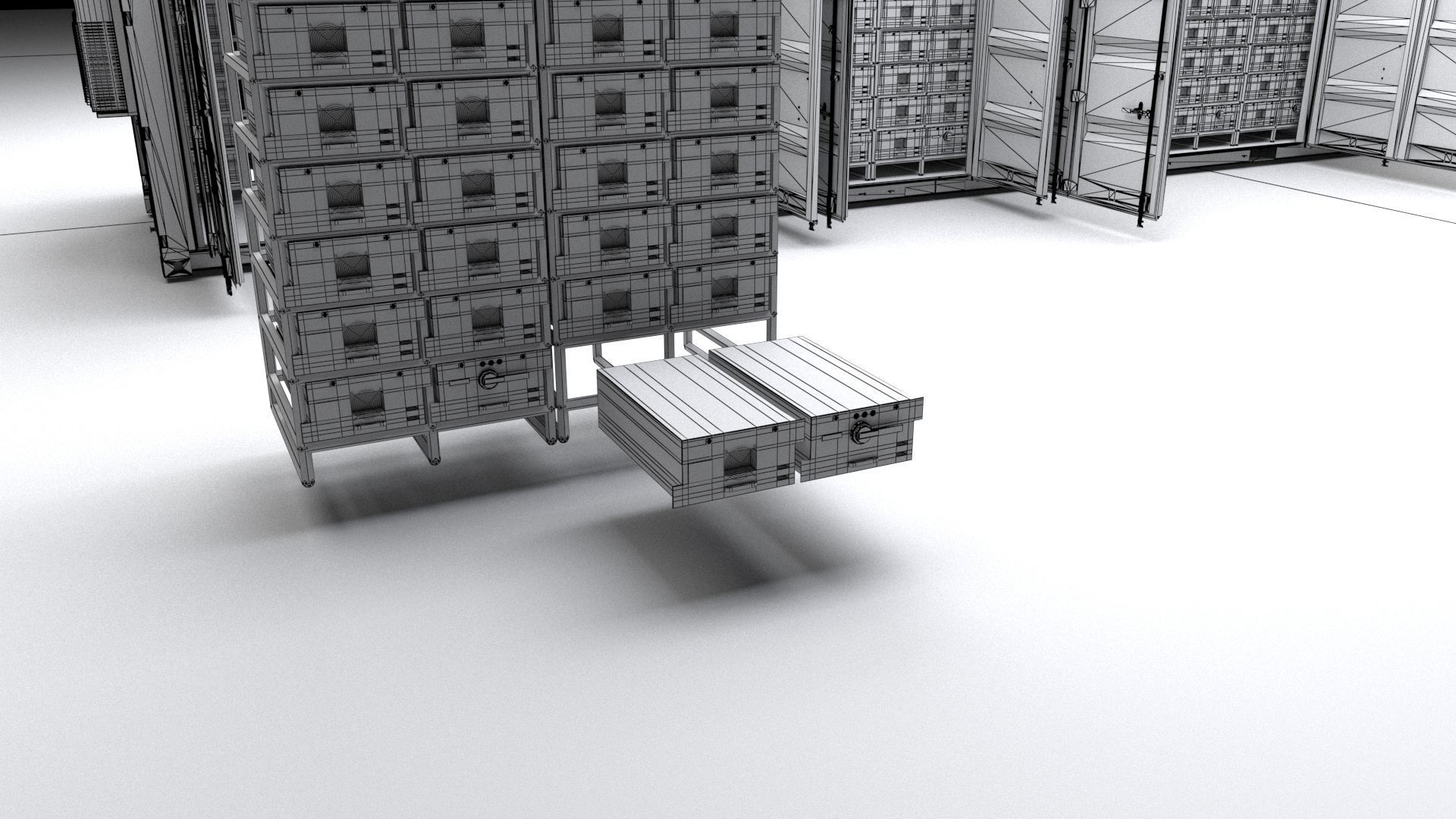 Battery Energy Storage System Container BESS 3D model_12