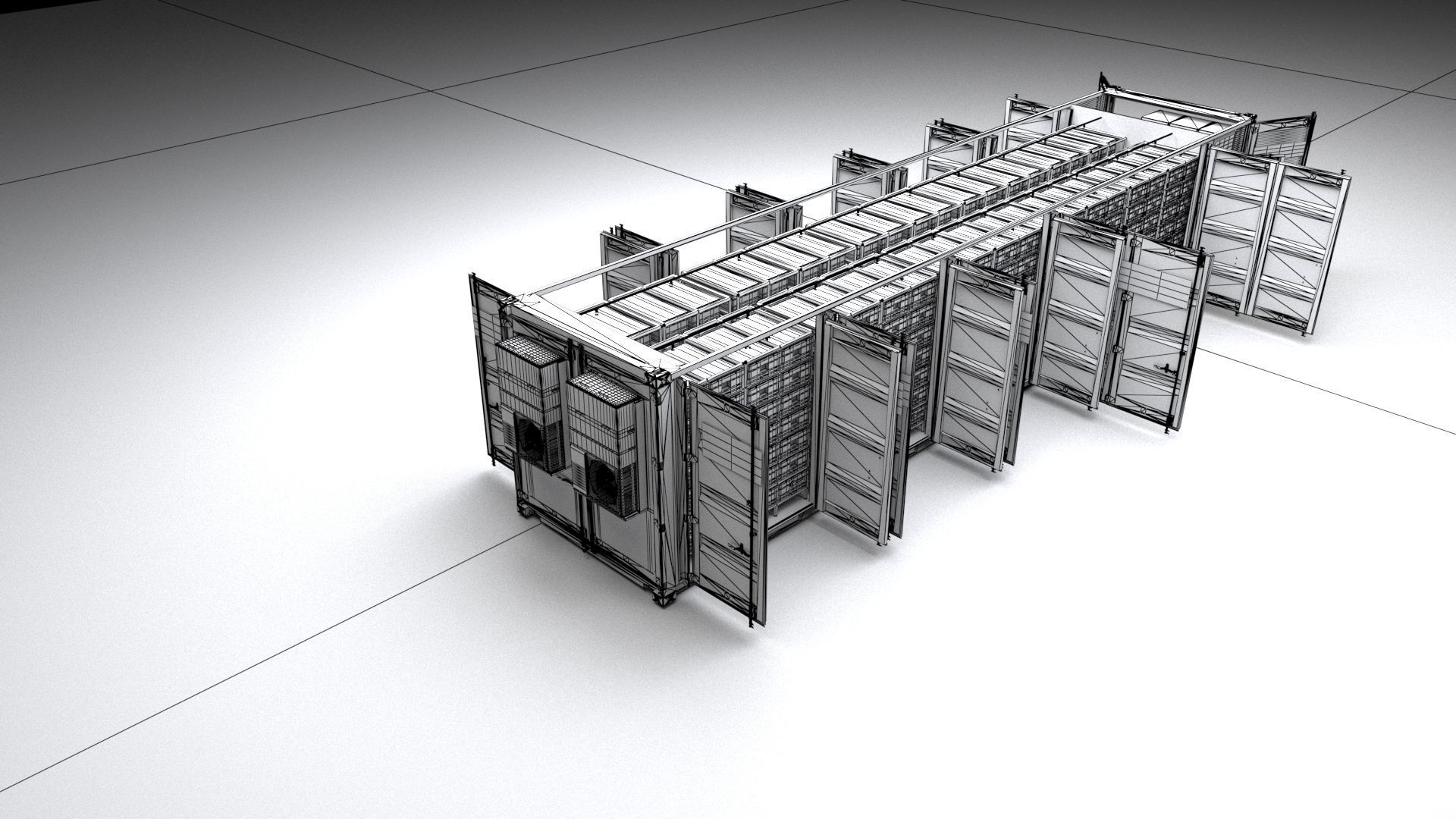 Battery Energy Storage System Container BESS 3D model_9