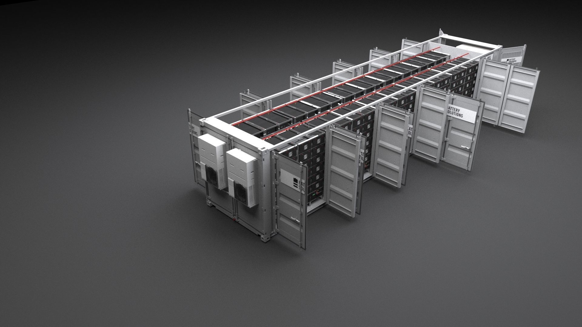 Battery Energy Storage System Container BESS 3D model_7