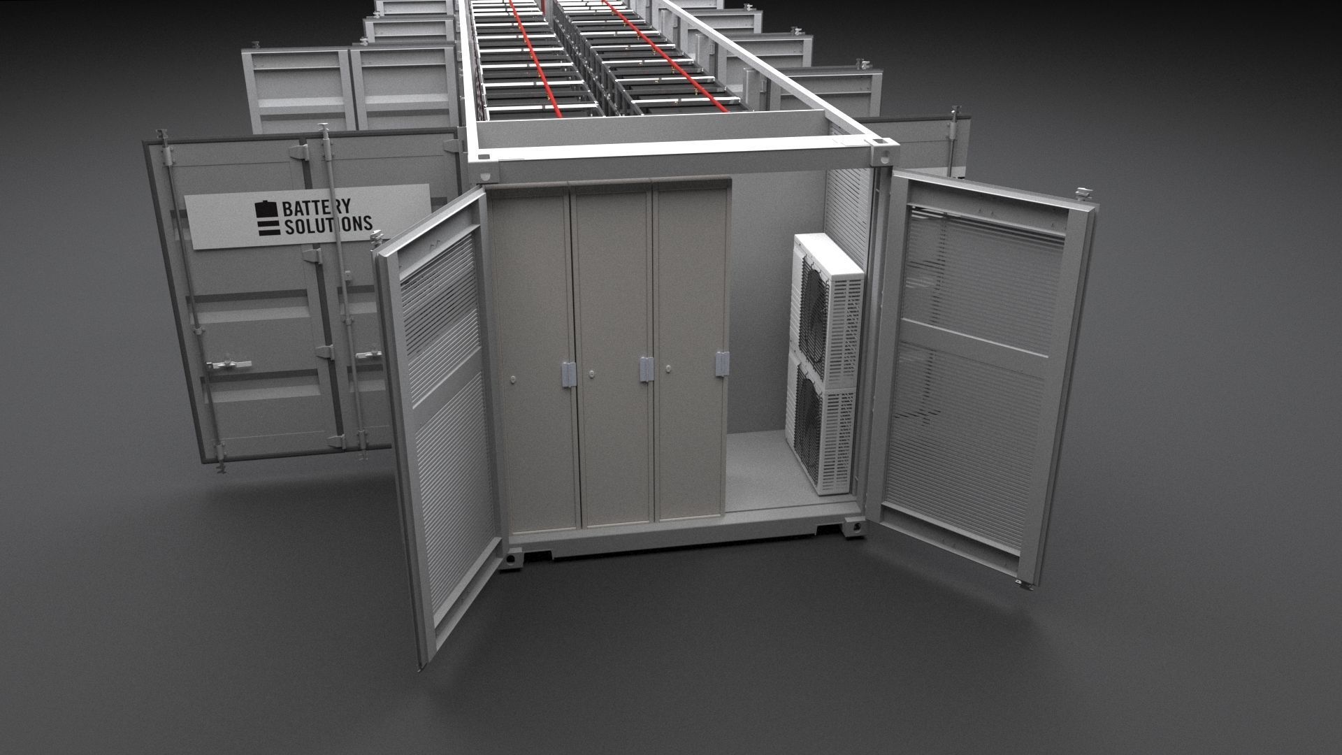 Battery Energy Storage System Container BESS 3D model_6