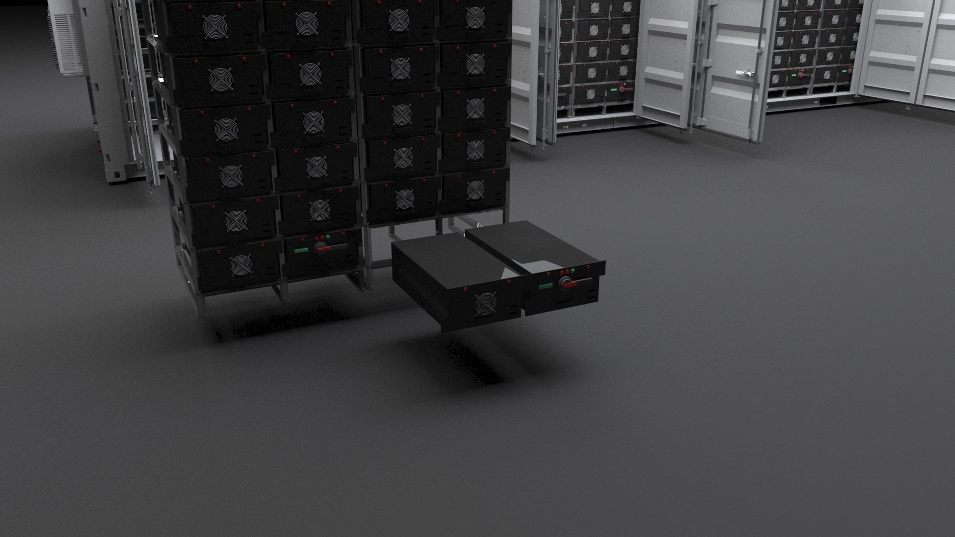 Battery Energy Storage System Container BESS 3D model_15