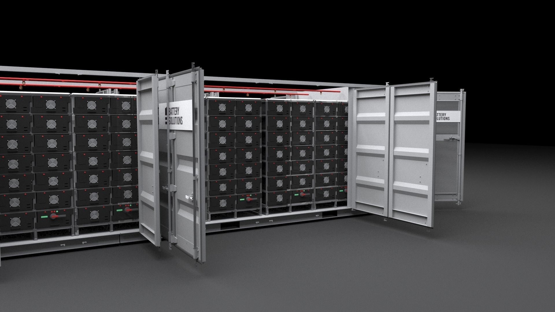 Battery Energy Storage System Container BESS 3D model_5