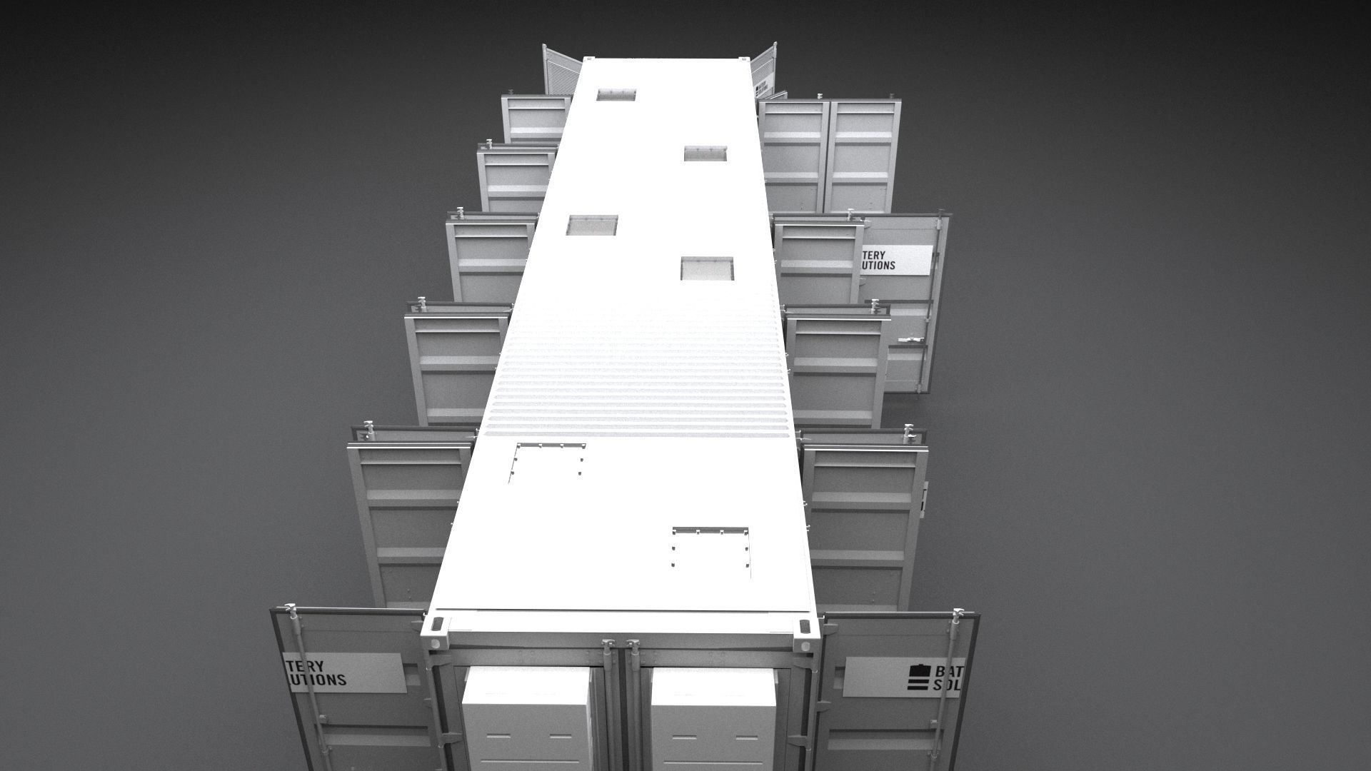Battery Energy Storage System Container BESS 3D model_14
