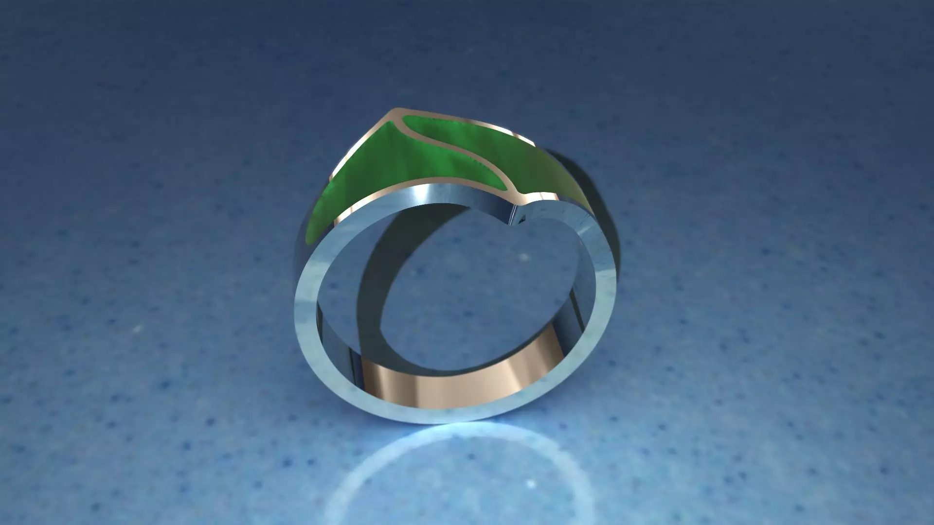 Enamel ring with 2 sections size 21 3D print model_0