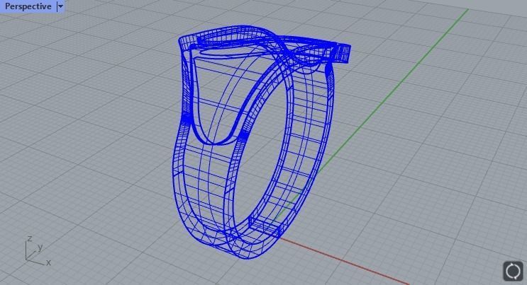 Enamel ring with 2 sections size 21 3D print model_3
