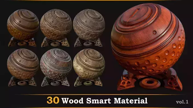 30 Wood Smart Material Vol-1- tutorial 