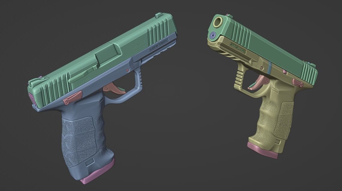 Firearm SAR9 3D print model_5