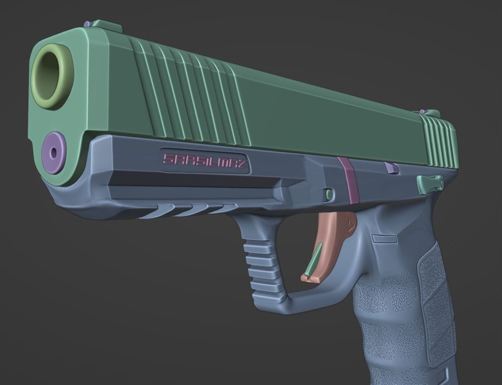 Firearm SAR9 3D print model_4