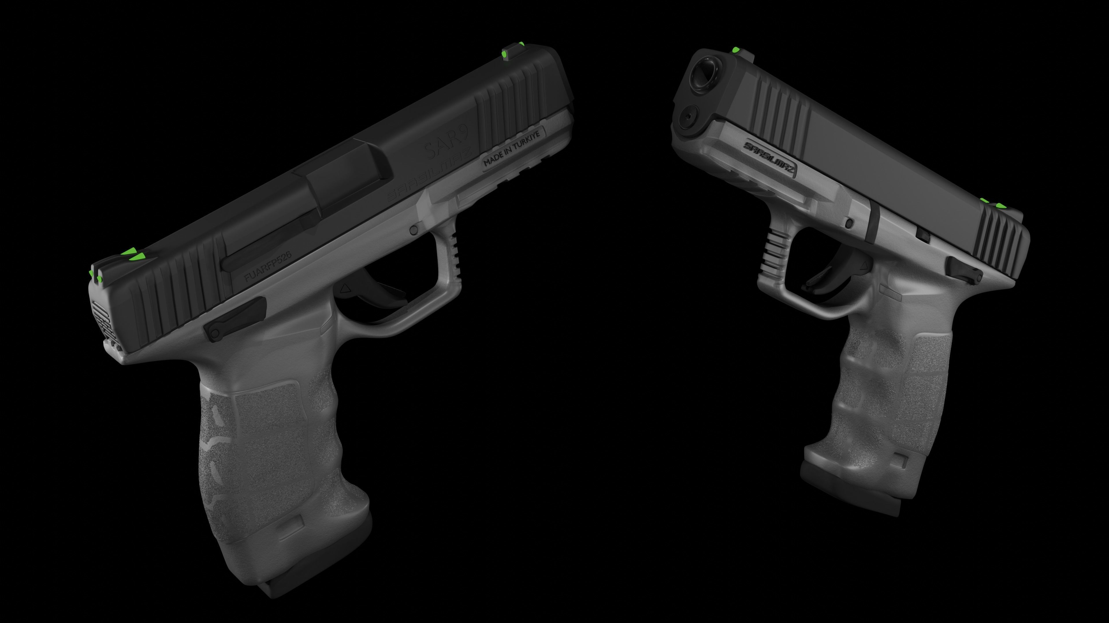 Firearm SAR9 3D print model_1