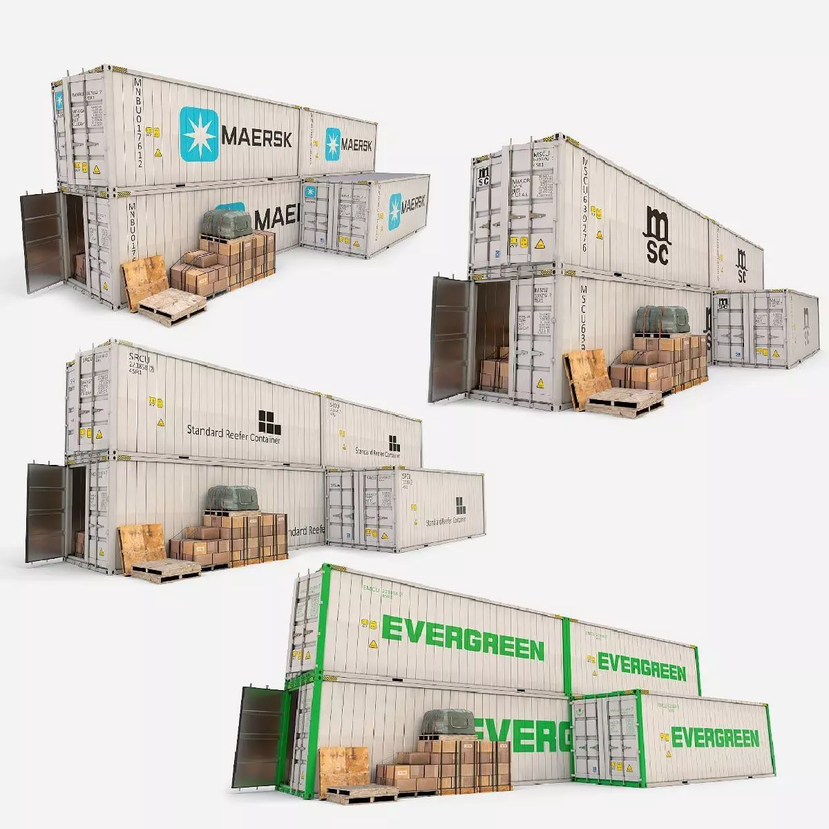 Reefer Containers 3D model_0