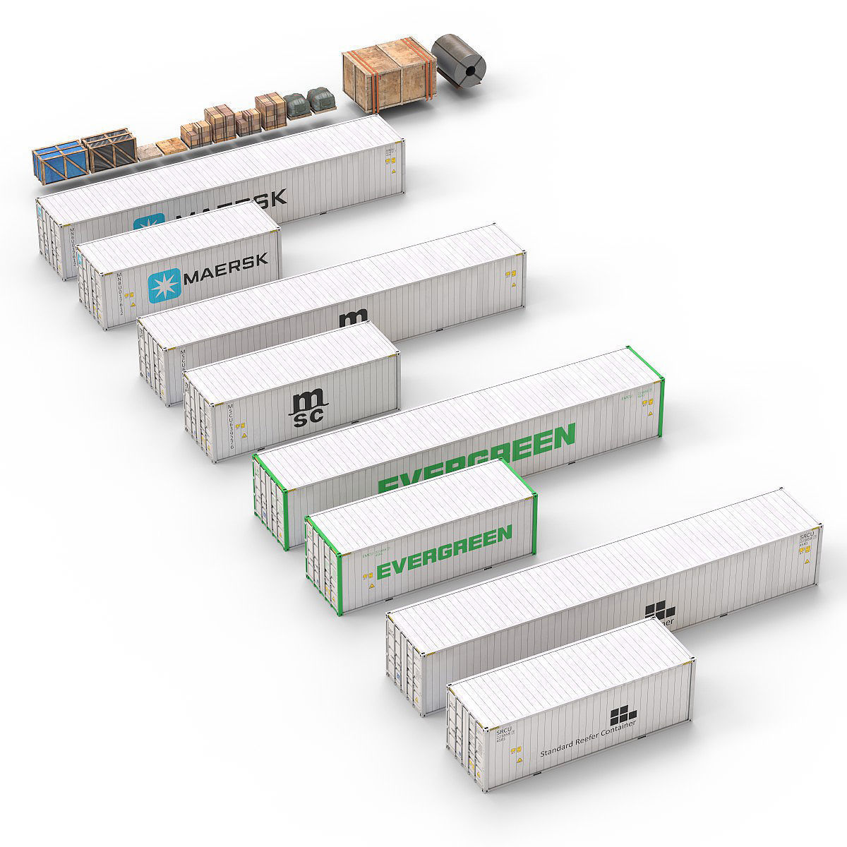 Reefer Containers 3D model_11