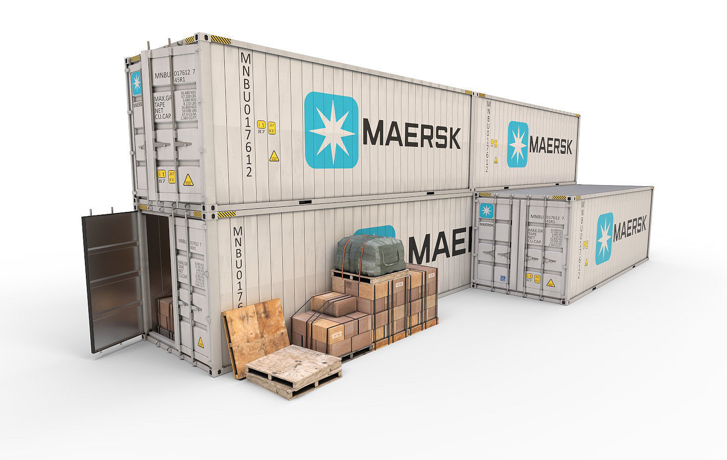 Reefer Containers 3D model_1
