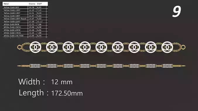 Turkish Jali Bracelet Chain 9