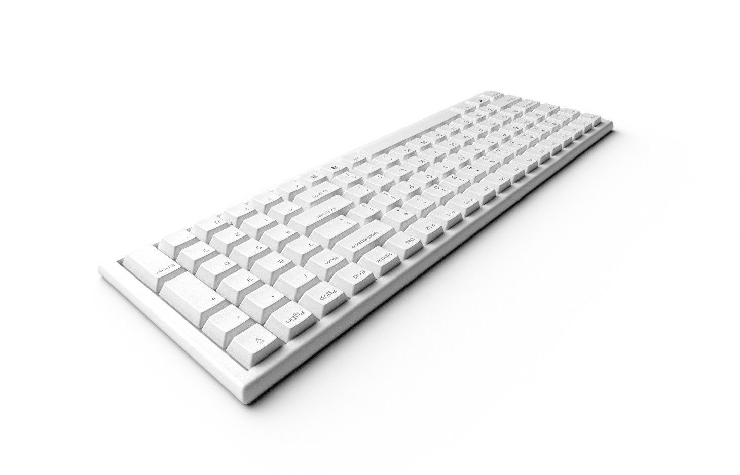 Pc Keyboard M02W Low-poly 3D model_6