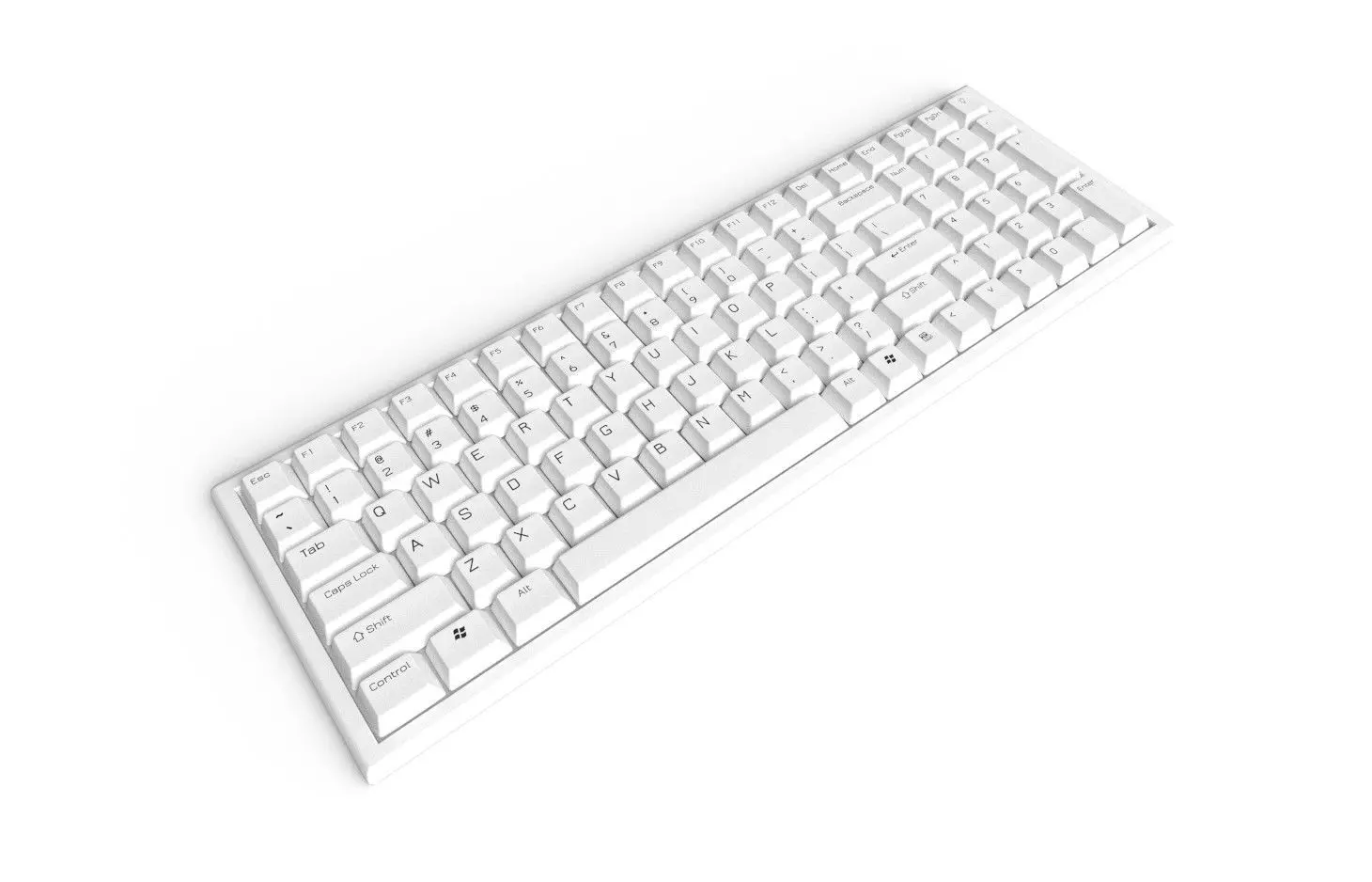 Pc Keyboard M02W Low-poly 3D model_0