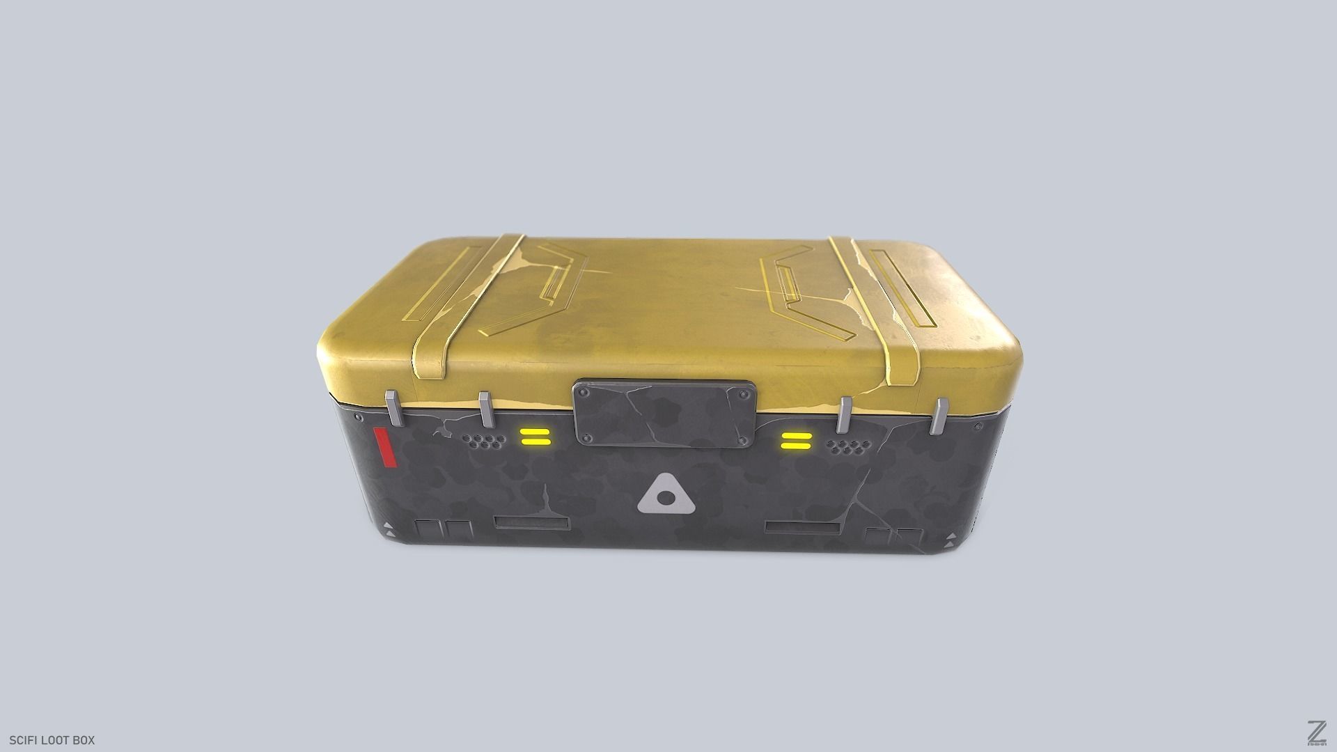 Scifi loot box Low-poly 3D model_2